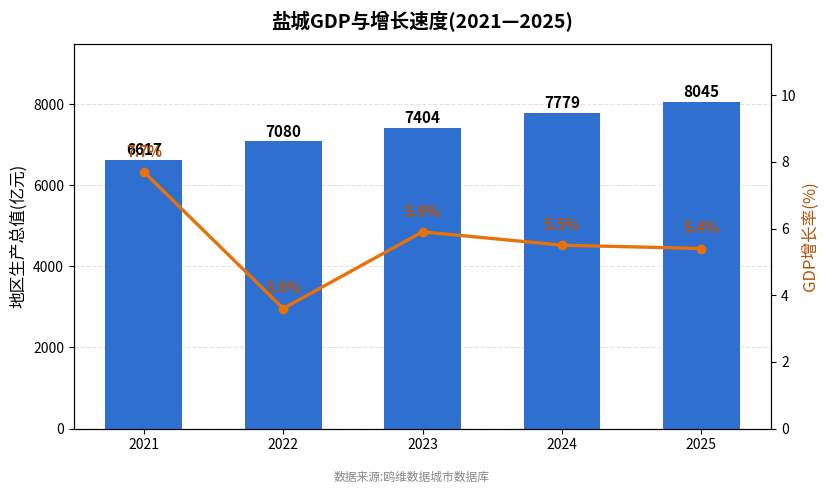 盐城市经济发展报告(2021—2025)
