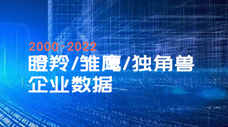 瞪羚企业、雏鹰企业、独角兽企业详细信息数据及各地市企业数量年度新增统计数据2000-2022年