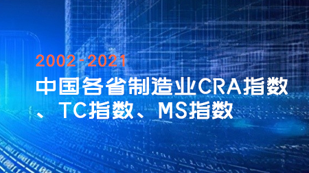 中国各省制造业CRA指数、TC指数、MS指数2002-2021年